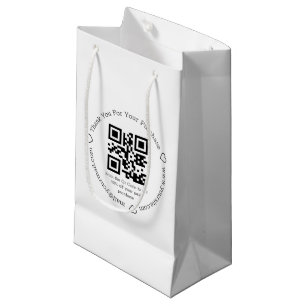 elegant thank you business qr code  small gift bag
