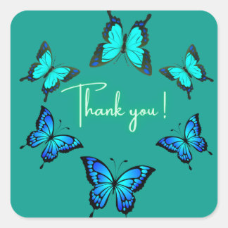 Elegant Thank You Butterfly Sticker