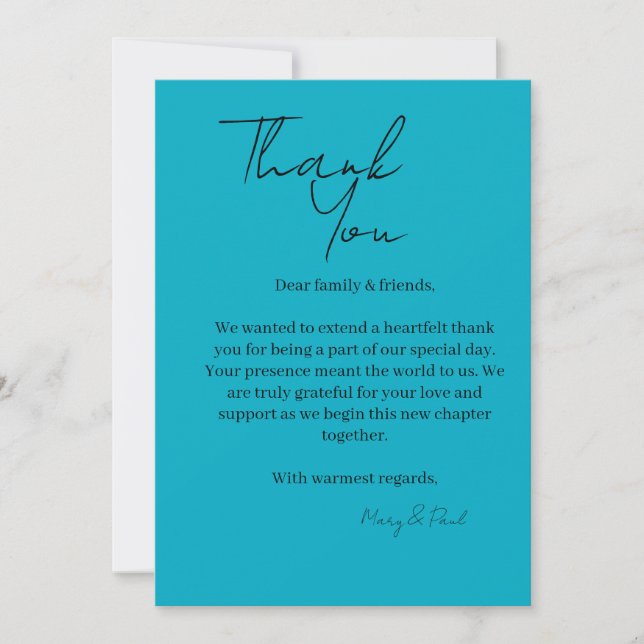Elegant Thank You Card (Front)