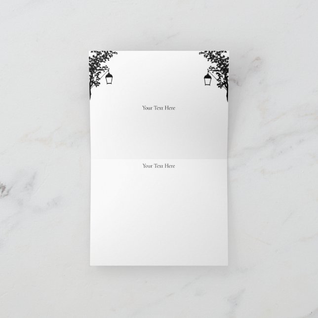 Elegant Thank You Card - Custom Text (Inside)