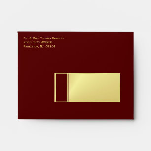 Elegant Thank You Card Envelopes - Burgundy