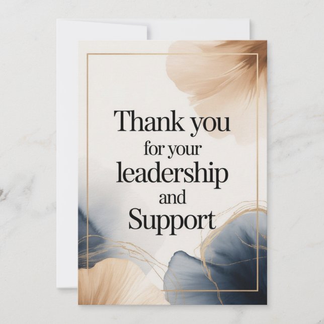 Elegant Thank You Card for Boss (Front)