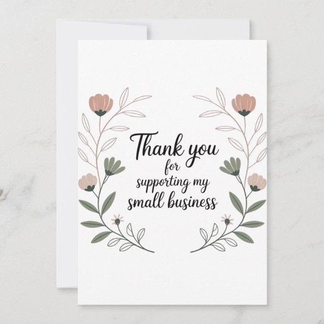 Elegant Thank You Card for Small Business Packagin (Front)