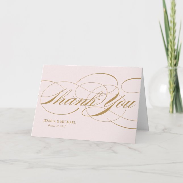 Elegant Thank You Card - Gold (Front)