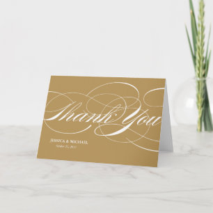 Elegant Thank You Card - Gold