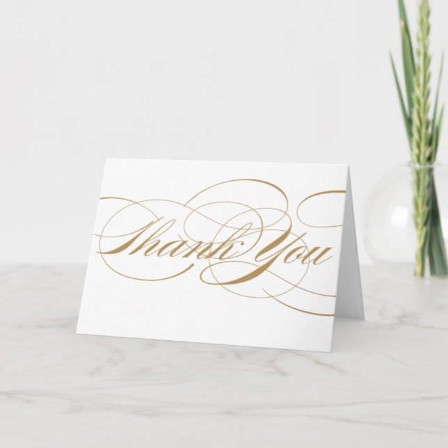 Elegant Thank You Card - Gold (Front)