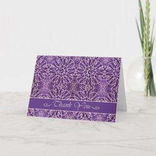 Elegant Thank You Card in Violet, General Thanks