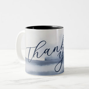 Elegant Thank You Card Watercolor Style Two-Tone Coffee Mug