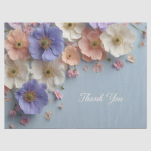 Elegant Thank You Design with a Pastel Arrangement Tissue Paper