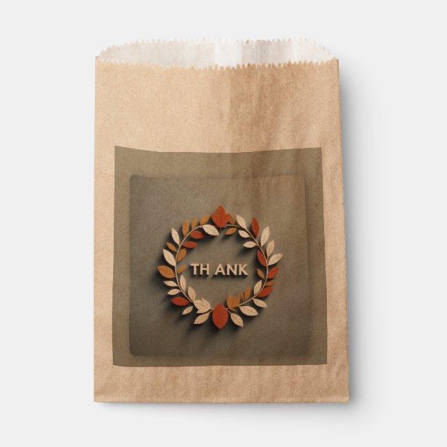 Elegant Thank You Envelope" Favour Bag (Front)