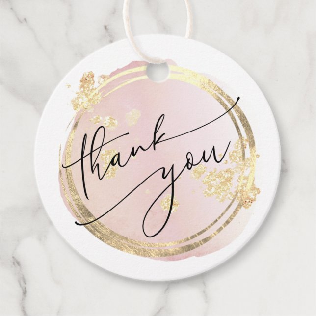 elegant thank you favour tags (Front)