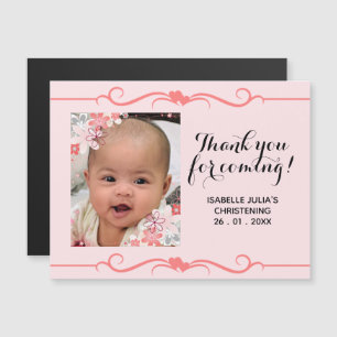 Elegant THANK YOU FOR COMING! Christening Magnet