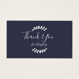 Elegant Thank You For Shopping Discount Card