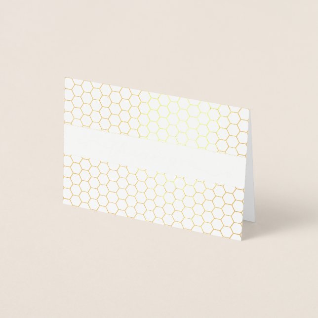 Elegant Thank You Gold Foil Geometric Typography Card (Front)