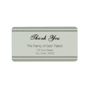 Elegant Thank You Label Choose your colour 1