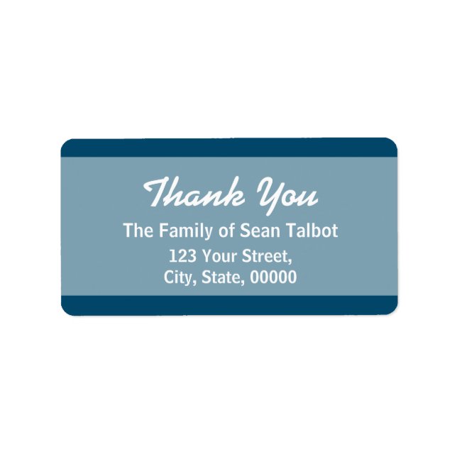 Elegant Thank You Label Choose your colour 3 (Front)