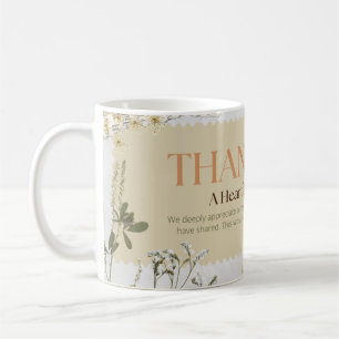 Elegant Thank You Mug with Soft Floral Design Ap