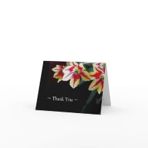 Elegant Thank You Notes - Red & Yellow Tulips