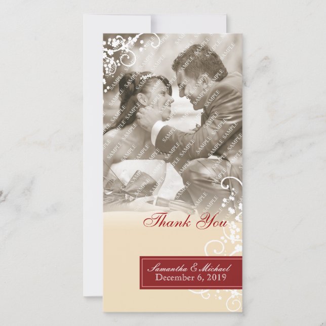 Elegant Thank You Photo Cards (Front)