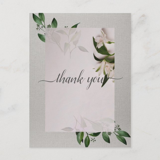 Elegant   Thank you Postcard (Front)