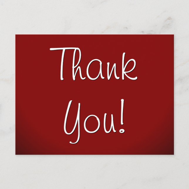 Elegant "Thank You!" Postcard (Front)