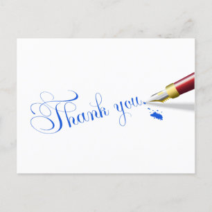 Elegant Thank You Script Postcard
