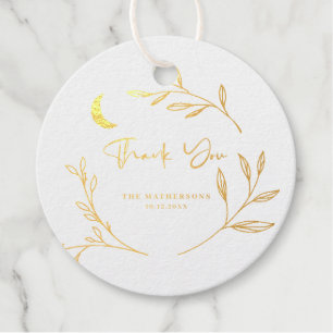 Elegant Thank You Script Wedding Favour Tags