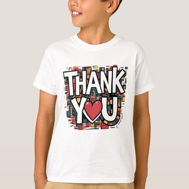 Elegant 'Thank You' T shirt – Make a Big Impact (Front)