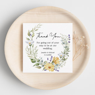 elegant thank you wildflowers stylish trendy card