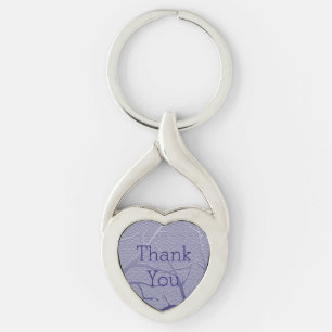 Elegant Thank You Winter Branches Appreciation Key Ring