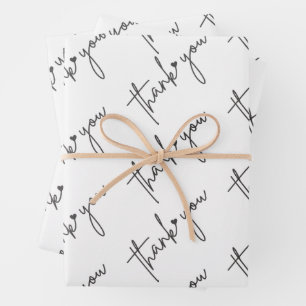 Elegant thank you wrapping paper
