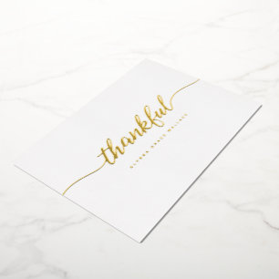 Elegant Thankful Script Personalised thank you 