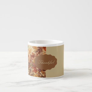 Elegant,Thanksgiving, Autumn Leaves,Rustic Espresso Cup