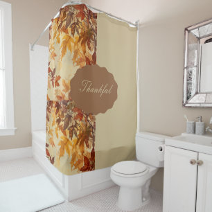Elegant,Thanksgiving, Autumn Leaves,Rustic Shower Curtain