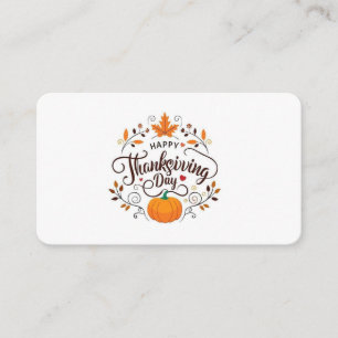 Elegant Thanksgiving Day Enclosure Card 