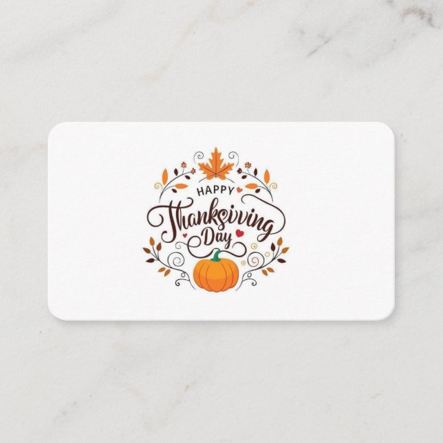Elegant Thanksgiving Day Enclosure Card  (Front)