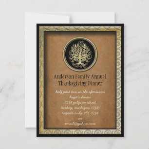 Elegant Thanksgiving Dinner Invitation
