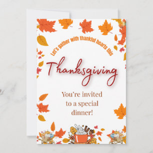 Elegant Thanksgiving Dinner Invitation