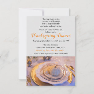 Elegant Thanksgiving Dinner Invitation