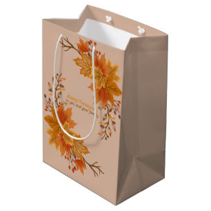 Elegant Thanksgiving Entertaining Medium Gift Bag