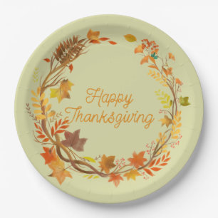 Elegant Thanksgiving Entertaining Paper Plate