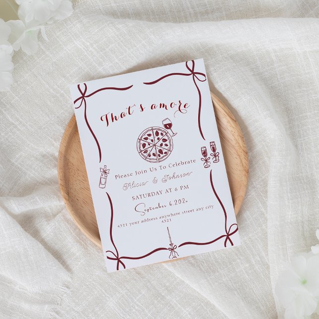 Elegant that’s amore engagement party  invitation (Creator Uploaded)