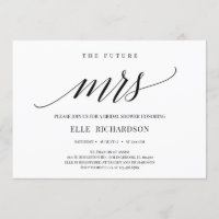 Elegant the future mrs bridal shower invitation