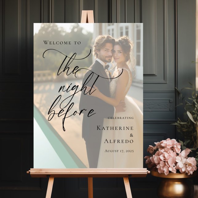 Elegant The Night Before Rehearsal photo welcome Poster (Creator Uploaded)