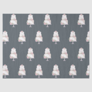 elegant three tier cake bakery tissue paper