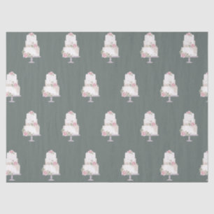 elegant three tier cake bakery tissue paper