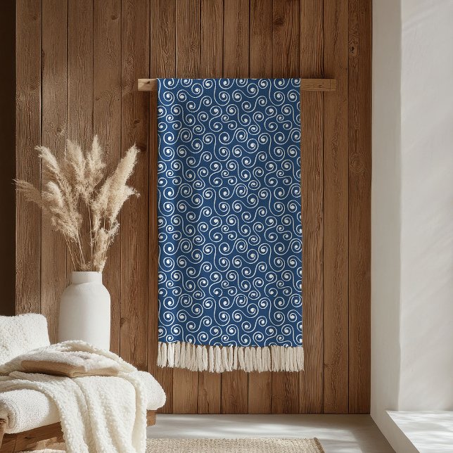 Elegant Throw Blanket Pastel Pink Navy Style (Pastel Pink Navy Blanket Elegant Boho Gift for Kids)