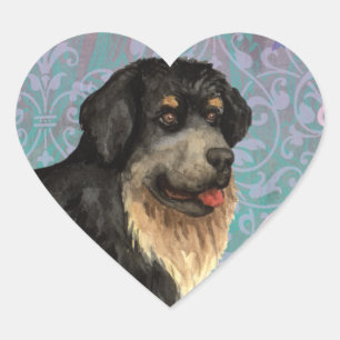 Elegant Tibetan Mastiff Heart Sticker