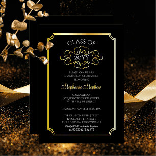 Elegant Ticket Frame College Graduation Party 