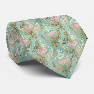 Elegant Tie in Pink and Turquoise